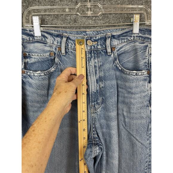 American Eagle Jeans Women's Size 12 Supper High Rise Baggy Wide Leg - Picture 3 of 14